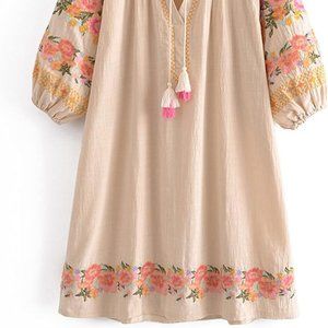 🆕 ANTHROPOLOGIE • Embroidered Mini Dress